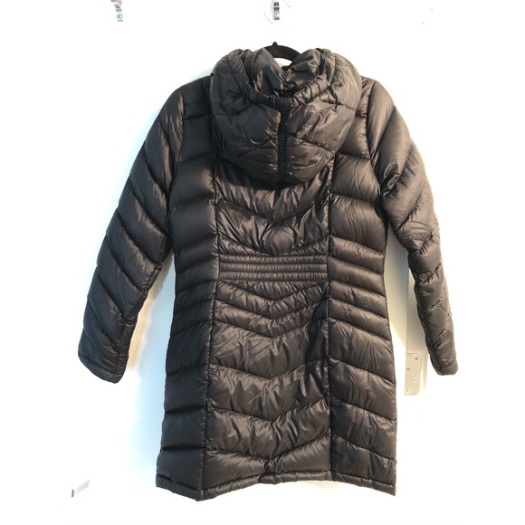 Calvin Klein Chevron Packable Mid-Length Down Coat - Picture 2 of 4